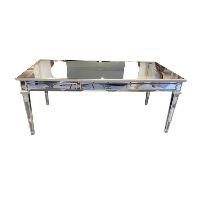 2000 - 2009 Nancy Corzine Versailles Mirrored Writing Table Desk For Sale - Image 5 of 11