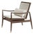 Modern History Brachisto Mid Century Modern Lounge Chair Walnut/Off-White For Sale