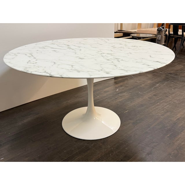 Mid-Century Modern Modway Lippa Artificial Marble Top Table, 54 Inches For Sale - Image 3 of 12