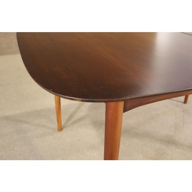 Mid-Century Dining Table W/ Leaf For Sale - Image 9 of 12