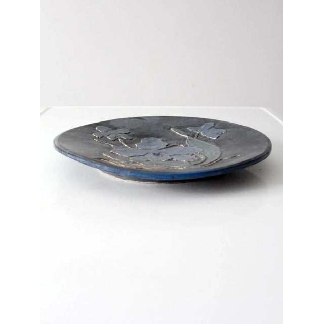 Contemporary Vintage Studio Pottery Decorative Plate For Sale - Image 3 of 11