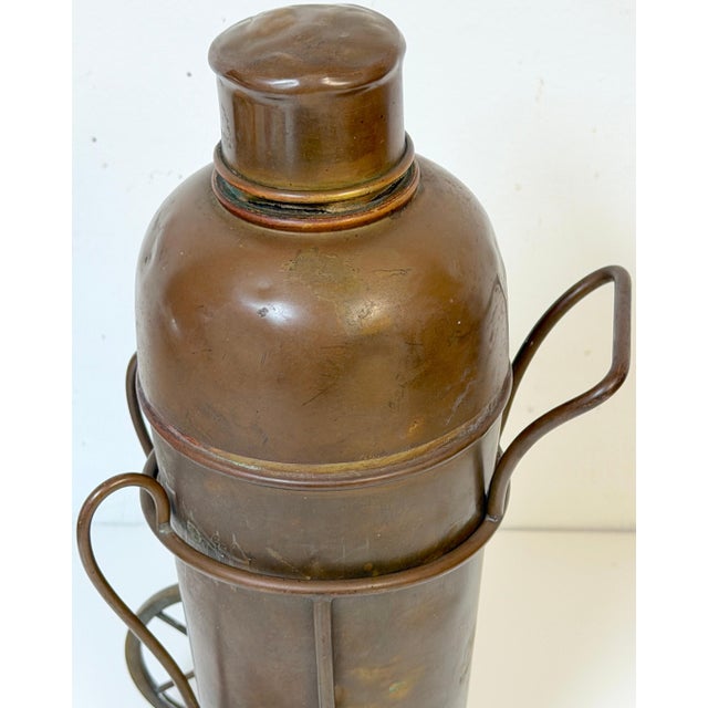 Italian Interwar Industrial Copper Cocktail Shaker with Wheeled Caddy, 1925-35 For Sale - Image 12 of 18