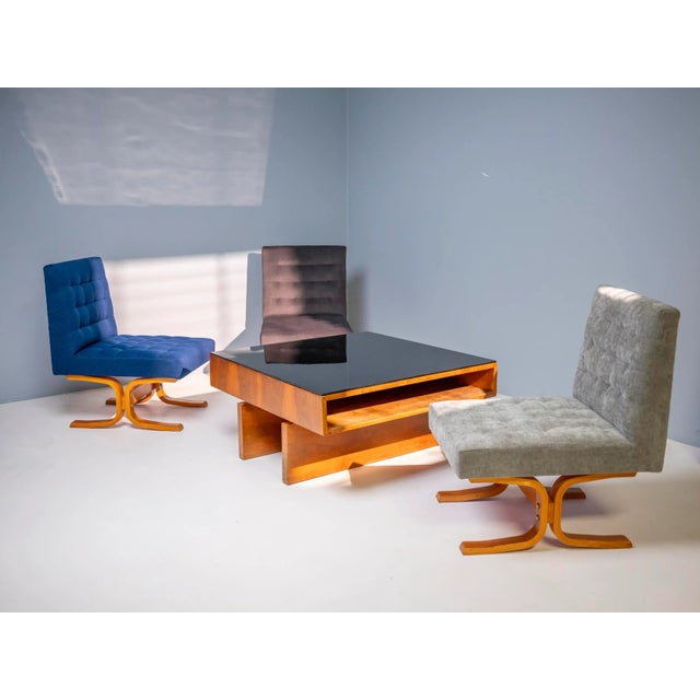 Textile Vintage Lounge Chair by Ludvik Volak for Drevopodnik Holesov, 1977 For Sale - Image 7 of 13