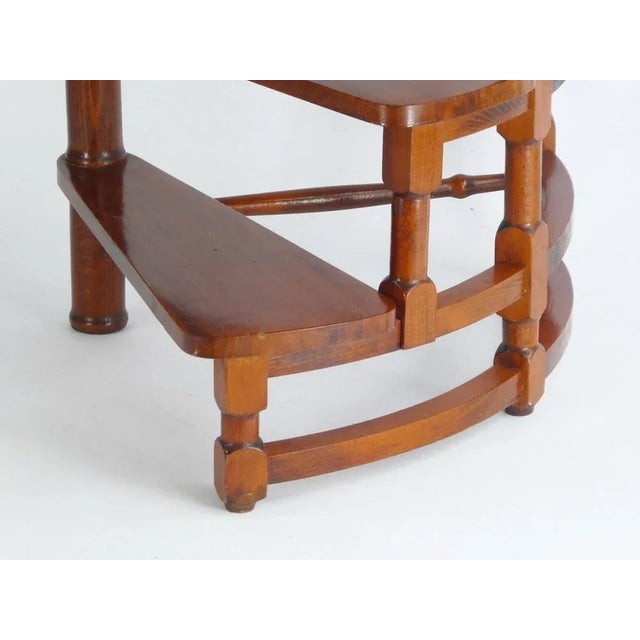 Victorian Style Library Stairs in Wood, 1950s For Sale - Image 5 of 9