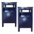 Mid 20th Century Pair of Stanley Furniture Two-Drawer Navy Blue Lacquer Nightstands For Sale - Image 5 of 9