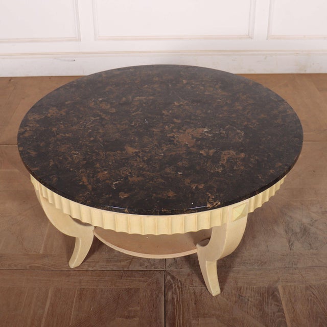 Italian Marble Top Coffee Table, 1950s For Sale - Image 4 of 7
