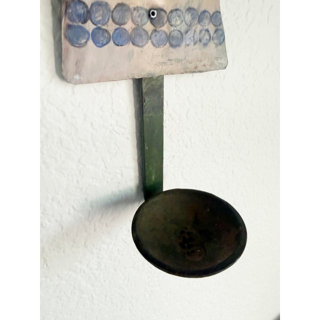 1960s 1960s Ira Yeager Painted Wall Candle Sconce, Attributed For Sale - Image 5 of 12