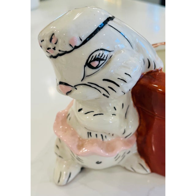 1939 Easter Ceramic: "Glamour Bunny" Planter by Twin Winton For Sale - Image 4 of 11