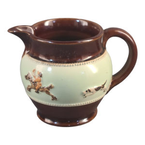 Mid 20th Century Bourne Denby Derby Pitcher Fox Hunting Scene England