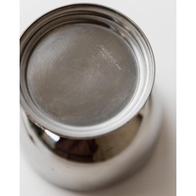 Vintage Sugar Bowl Set in Stainless Steel and Brass, 1980s, Set of 2 For Sale - Image 10 of 12