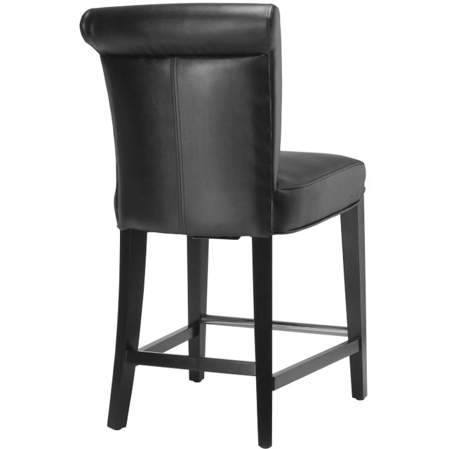 Modern Walter Counter Stool in Black & Black For Sale - Image 3 of 6
