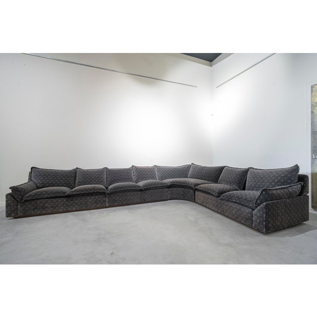 Italian Curved Cado Model Modular Sofa by Gunnar Gravesen and David Lewis for ICF, 1970s, Set of 4 For Sale - Image 12 of 12