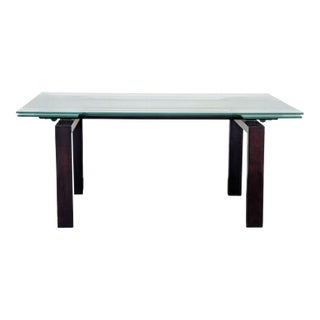 Extendable Glass Top Dining Table For Sale