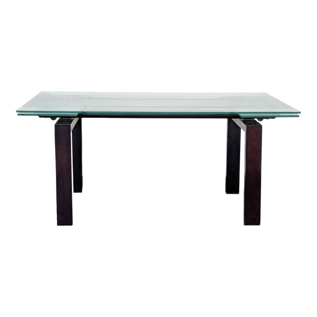 Extendable Glass Top Dining Table For Sale