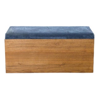Cb2 Storage Bench With Upholstered Top For Sale