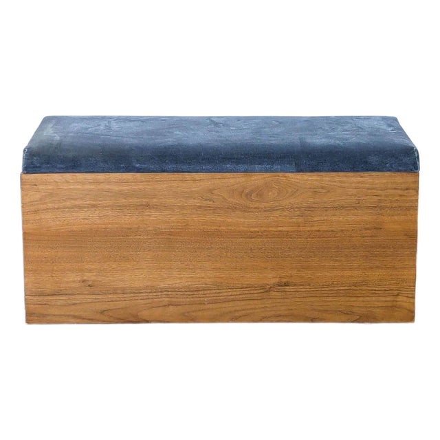 Cb2 Storage Bench With Upholstered Top For Sale