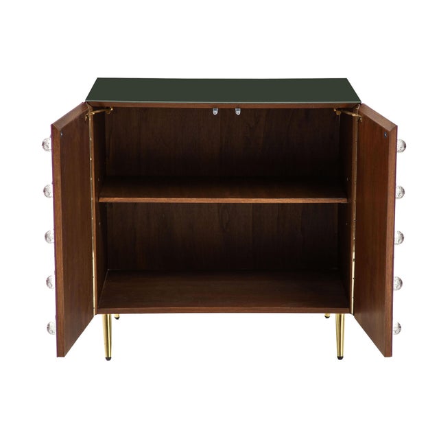 Modern Green Bathroom Cabinets in Glass For Sale - Image 3 of 4