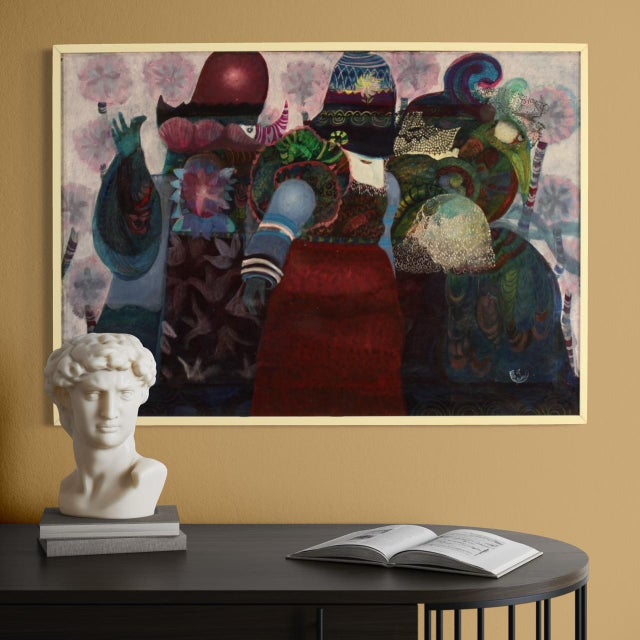 Simonetta Carpini, Masked Figures, 1980, Mixed Media For Sale - Image 9 of 16