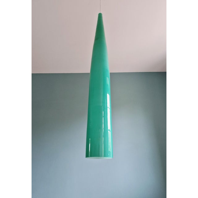 Green and Blue Murano Glass Suspensions by Alessandro Pianon for Vistosi, 1960s, Set of 3 For Sale - Image 9 of 18
