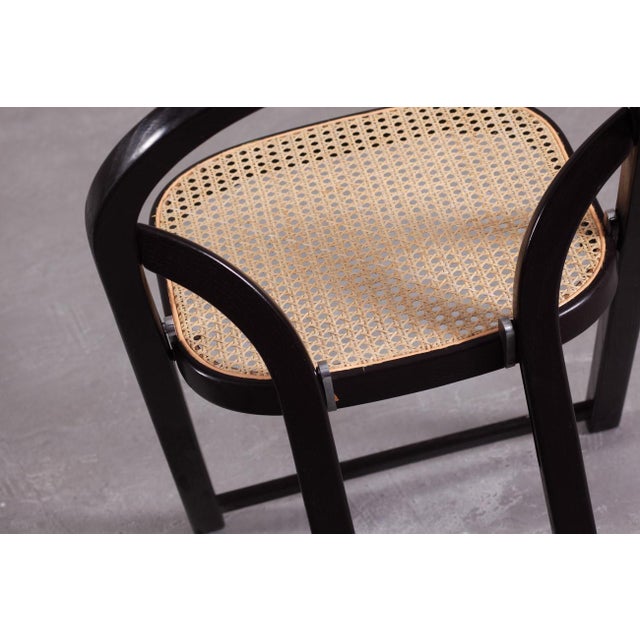 Black Mid-Century Modern Arca Folding Chairs by Gigi Sabadin for Crassevig, Italy, 1970s, Set of 2 For Sale - Image 8 of 10