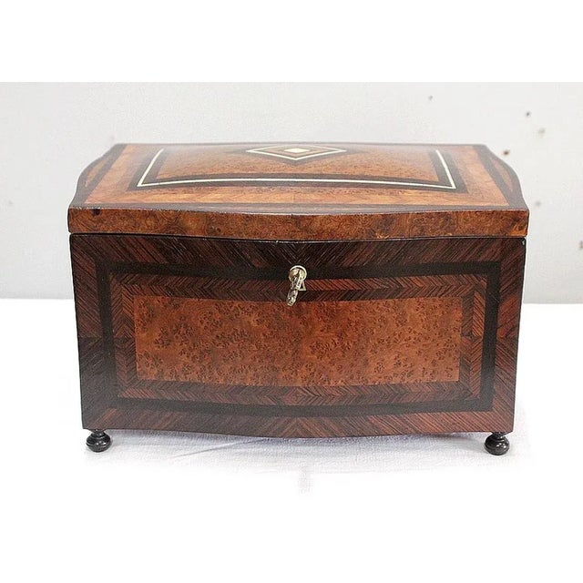 Small French Napoleon III Wooden Trunk For Sale - Image 10 of 18