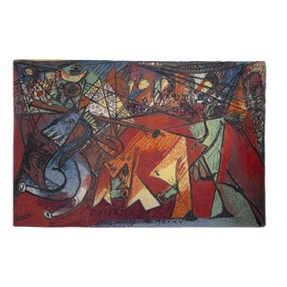 Large Danish Pablo Picasso Wool Art Rug from Ege Axminster, 1990s For Sale