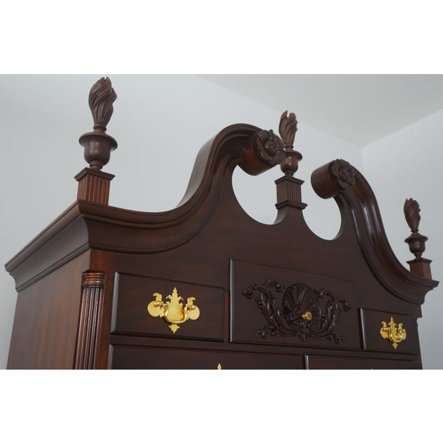2000 - 2009 Henkel Harris Mahogany #1946 Highboy Chest For Sale - Image 5 of 18