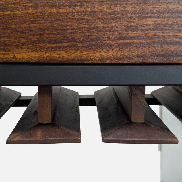 Brown 17 Stories Zamora Two Door Wine Bar Cart For Sale - Image 8 of 11