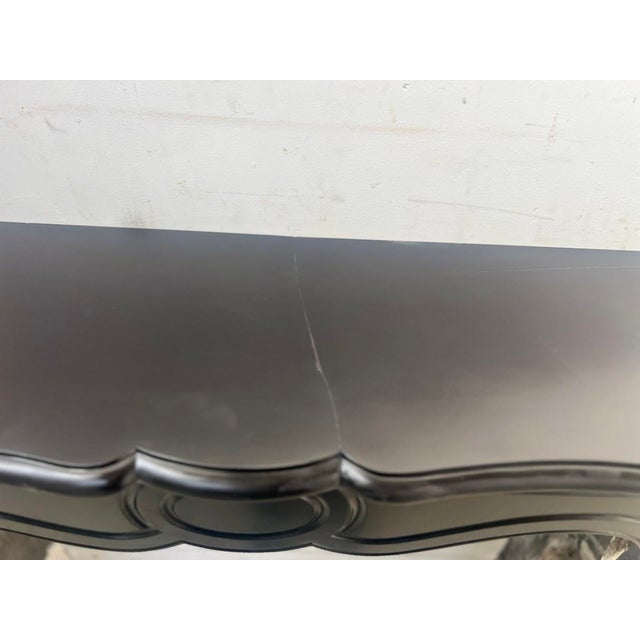 Louis XV Style Pompadour Fireplace with Speckled Black Marble For Sale - Image 13 of 15
