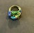 2000 - 2009 Blue & Green Enamel Snake Animal Cocktail Ring in 18 Karat Yellow Gold Size 5 For Sale - Image 5 of 18