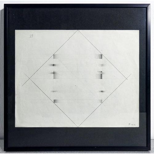Ennio Finzi, Kinetic Project, 1965, Drawing on Paper For Sale - Image 6 of 10
