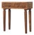 Golden Teak-Finish Mango Wood Brass-Accent Console Table For Sale