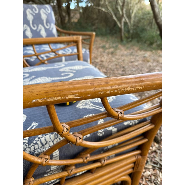 Wood Pair of Bamboo Armchairs by Braxton Culler For Sale - Image 7 of 7