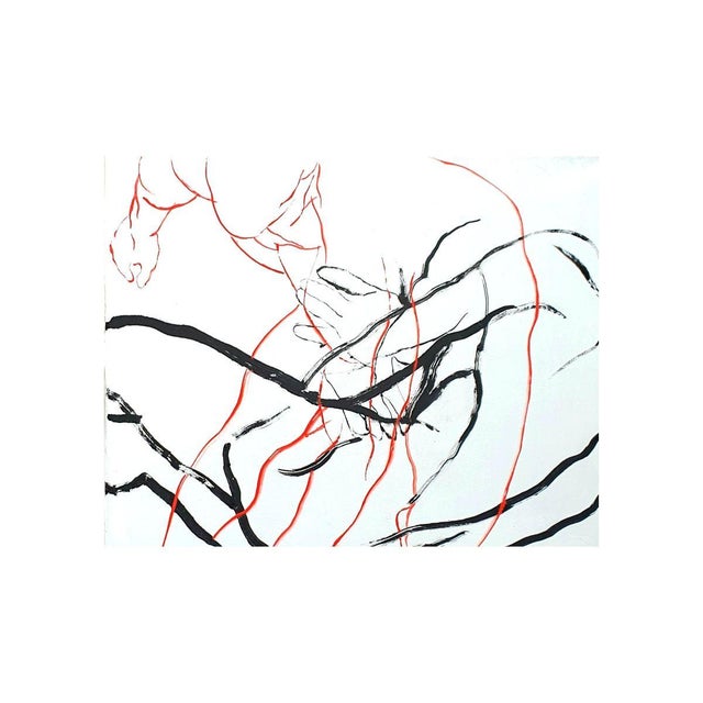 About the paintings this dynamic artwork presents a thrilling interplay of energetic lines and implied movement. An...