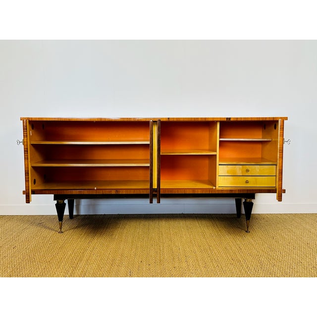 Mid-Century Modern Vintage Modernist Walnut Sideboard by André Arbus, 1950s For Sale - Image 3 of 11