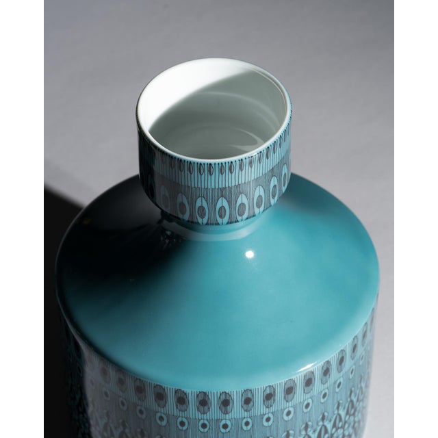 Turquoise and Purple Porcelain Vases by Hans Theo Baumann for Rosenthal, 1964, Set of 2 For Sale - Image 12 of 14