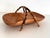 Mid-Century Italian Nutwood and Bamboo Basket, 1970s For Sale - Image 9 of 17