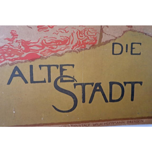 Art Nouveau Exhibition Poster of Saxony by Otto Fischer, Dresden, 1896 For Sale - Image 13 of 18