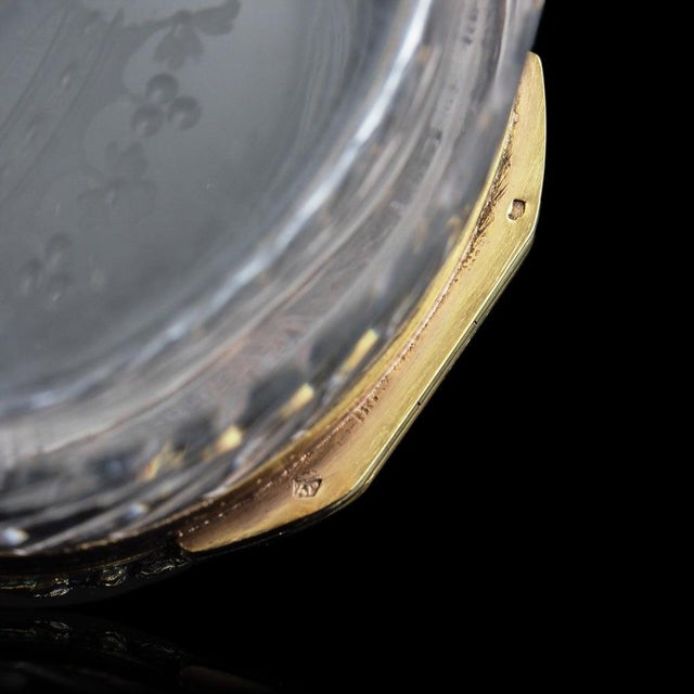 Antique 19th Century French Silver Gilt Mounted Crystal Box For Sale - Image 16 of 18
