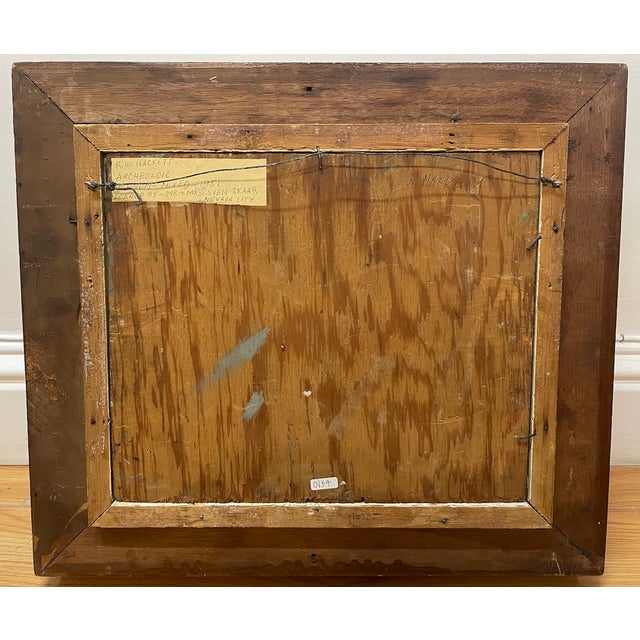 Shabby Chic Mid 20thC, Painting of Seashells With Collage For Sale - Image 3 of 4