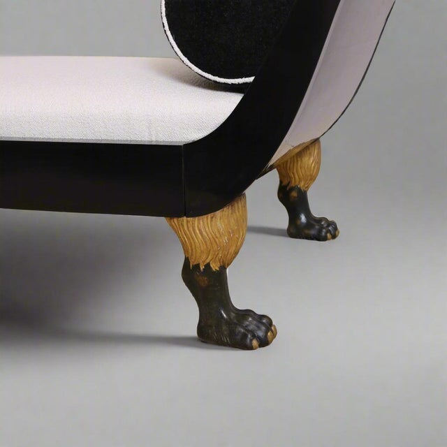 Ebonized Empire Recamiere , Austria Ca. 1800's For Sale - Image 9 of 18