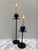 Contemporary Vintage Black Metal Pine Tree Candleholders, Set of Two For Sale - Image 3 of 8