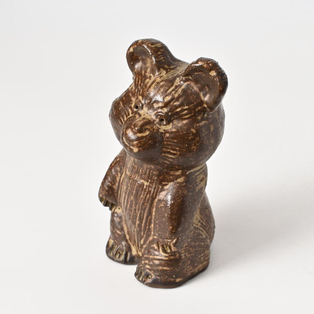 Brown Danish Stoneware Bear Figurine from Rath, 1980s For Sale - Image 8 of 9