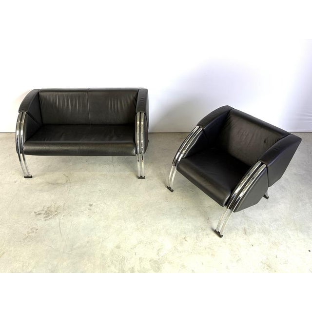 Postmodern Young International Sofa from de Ster Gelderland, 1980s, Set of 2 For Sale - Image 10 of 12