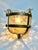 Glass Vintage Italian Bronze Lantern With Yellow Gold Murano Glass Globe For Sale - Image 7 of 7