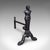 Pair of Vintage Figural Andirons, English, Fire Dog, Fireplace Rests, Art Deco For Sale - Image 4 of 11