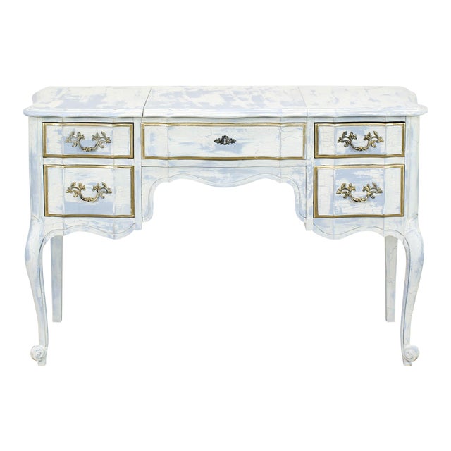 French Provincial White Shabby Chic Vanity Desk Chairish