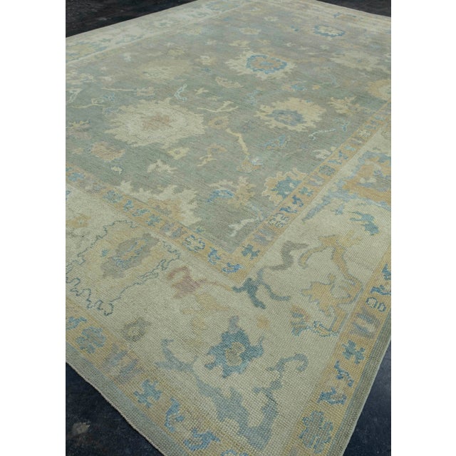 Turkish Turkish Oushak Rug 11'3" x 16'4" #18506 For Sale - Image 3 of 8