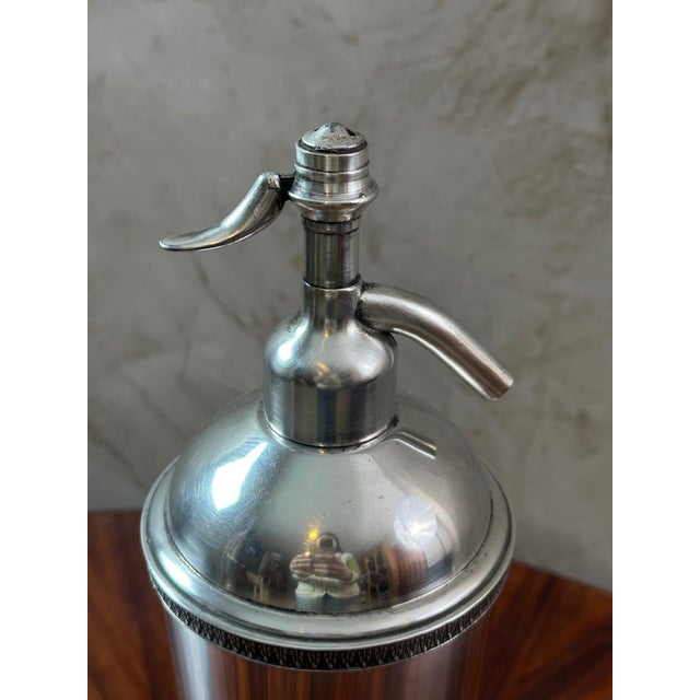 Silver Antique Silver Metal Siphon For Sale - Image 8 of 10