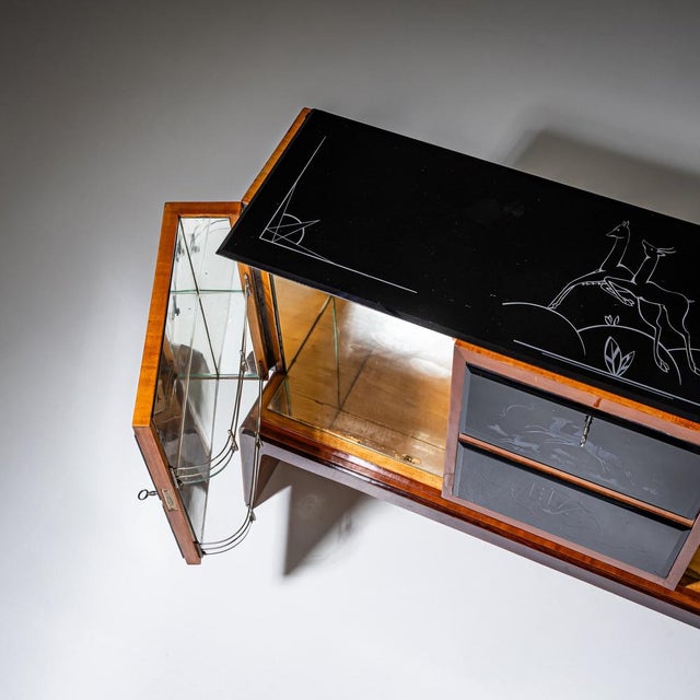 Bar Cabinet in the style of Osvaldo Borsani, Italy, 1940s For Sale - Image 10 of 13